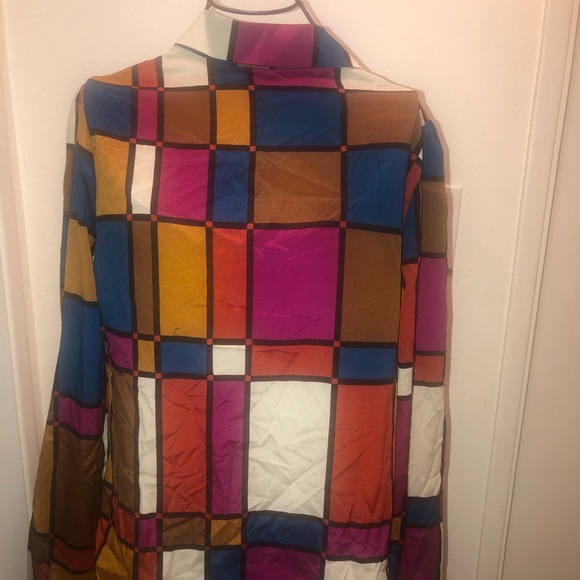 Color block long sleeve blouse - Picture 4 of 6